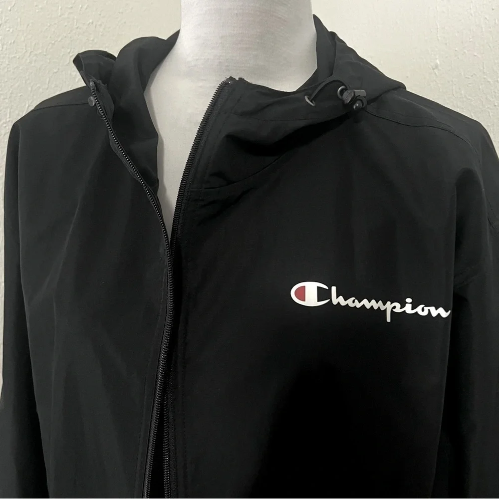 CHAMPION Large Stadium Full-Zip Jacket, Script Logo Water Resistant NWOT Outdoor